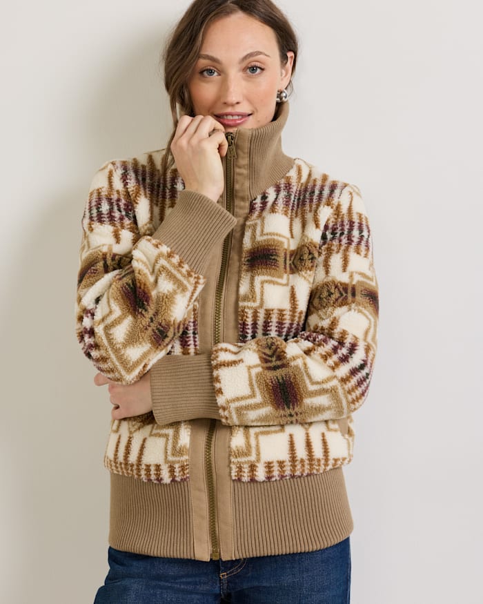 WOMEN'S HARDING FOXGLOVE FLEECE BOMBER JACKET